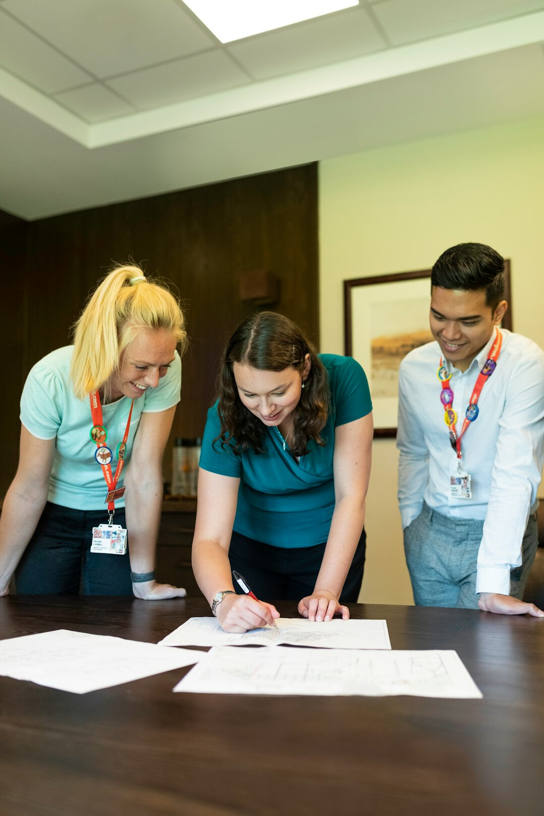 team meeting in tech office